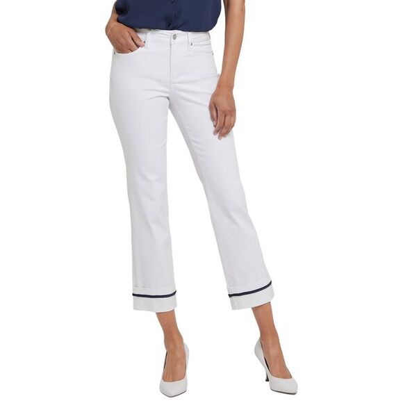 NYDJ Denim - Nydj Womens  Marilyn Optic White Ankle Crop Jean, White